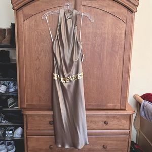 Vera wang gold dress